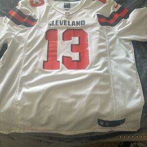 Nike Cleveland White and Red Men's Jersey
